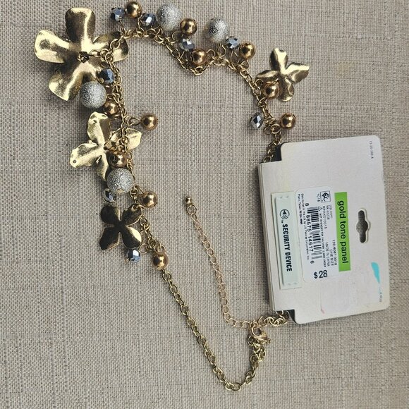 Bold Element Women Necklace Gold Tone Blossom Flower Statement Necklace - Picture 12 of 13